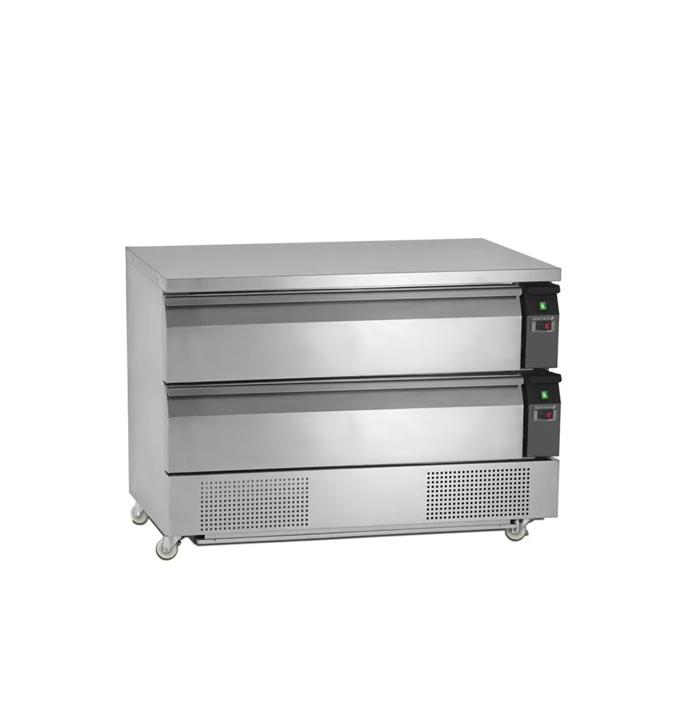 Tavolo Refrigerato Positivo di Sottobanco GN 2/1 - 154 L - 2 Cassetti