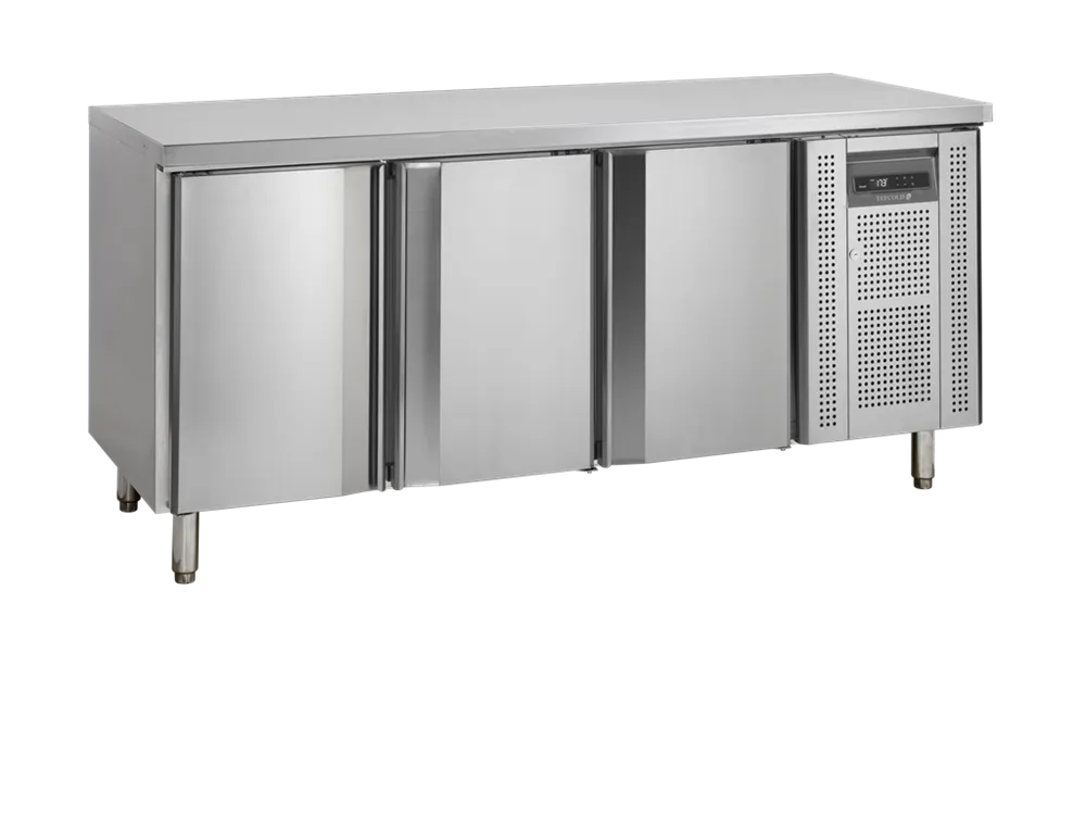Tavolo Refrigerato Negativo in Acciaio Inox - 3 Porte - GN 1/1
