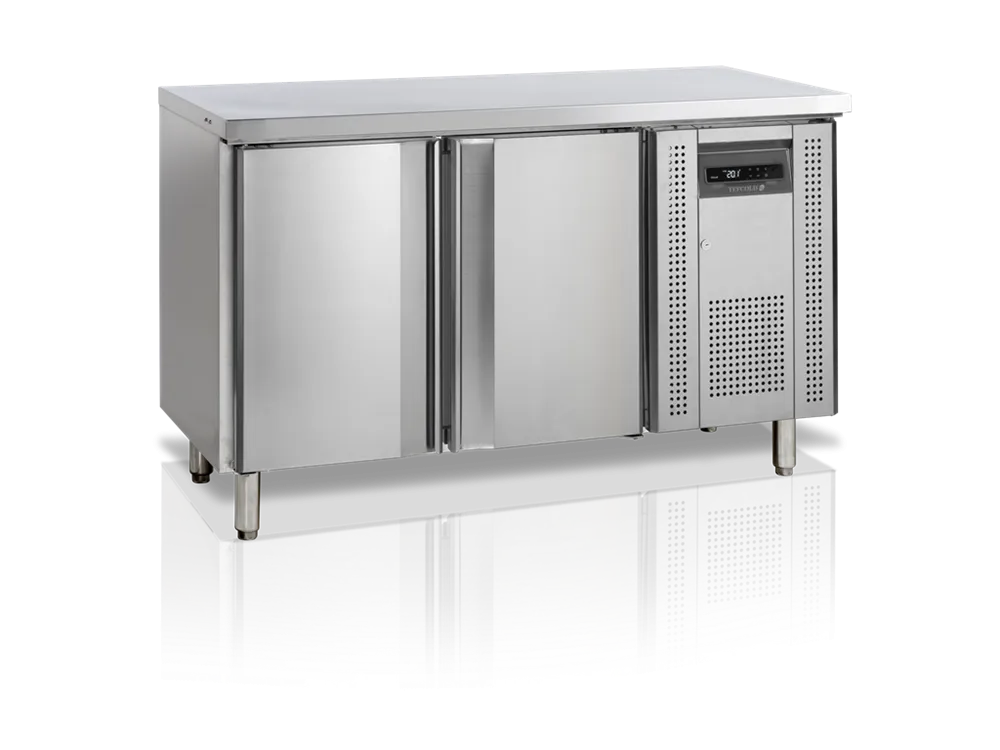 Tavolo Refrigerato Negativo in Acciaio Inox - 2 Porte - 230 L