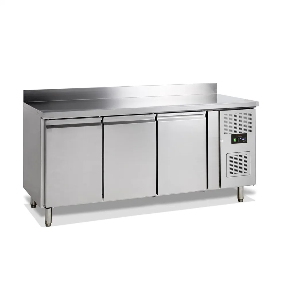 Tavolo Refrigerato Positivo 3 Porte con Alzatina - 402 L
