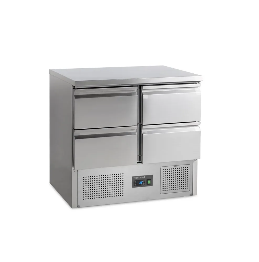 Saladette Refrigerata Positiva GN 1/1 in Acciaio Inox - 4 Cassetti - 230 L