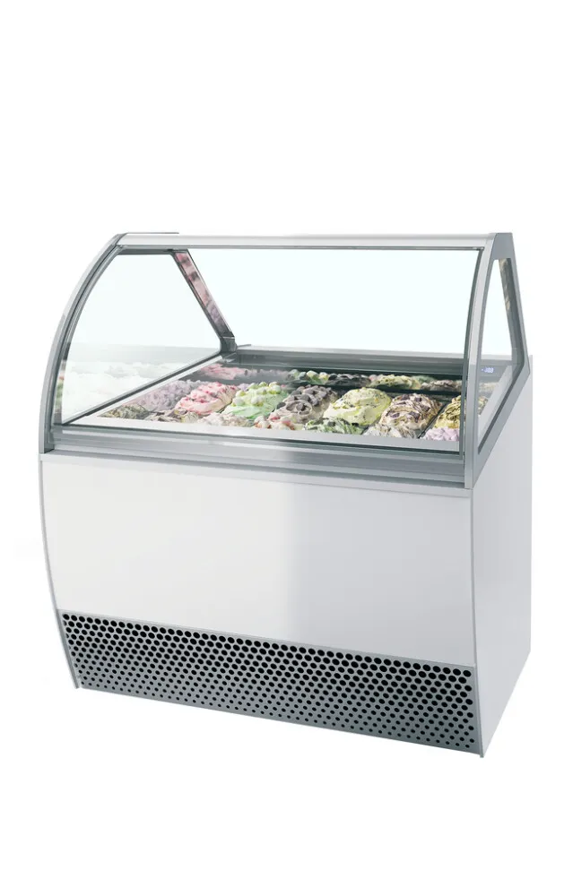Vetrina Refrigerata Ventilata con Facciata Bombata - 12 x 5 L