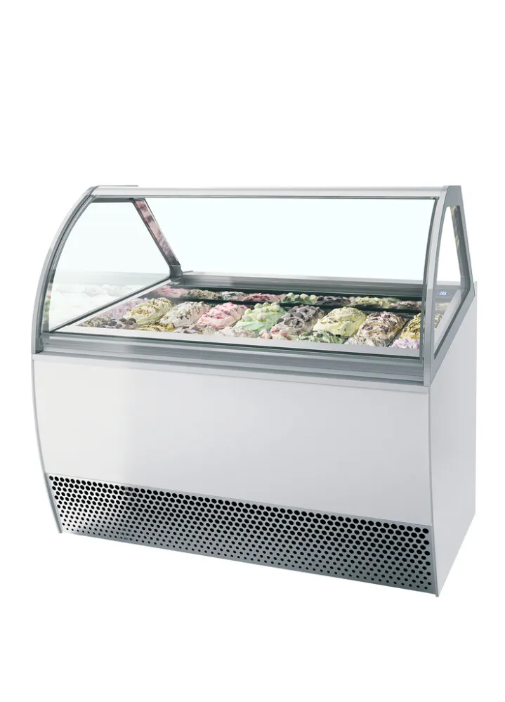Vetrina Refrigerata Ventilata con Facciata Bombata - 16 x 5 L