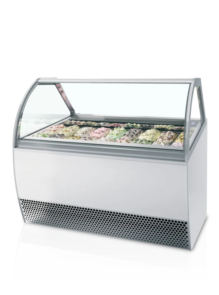 Vetrina Refrigerata Ventilata con Facciata Bombata - 18 x 5 L