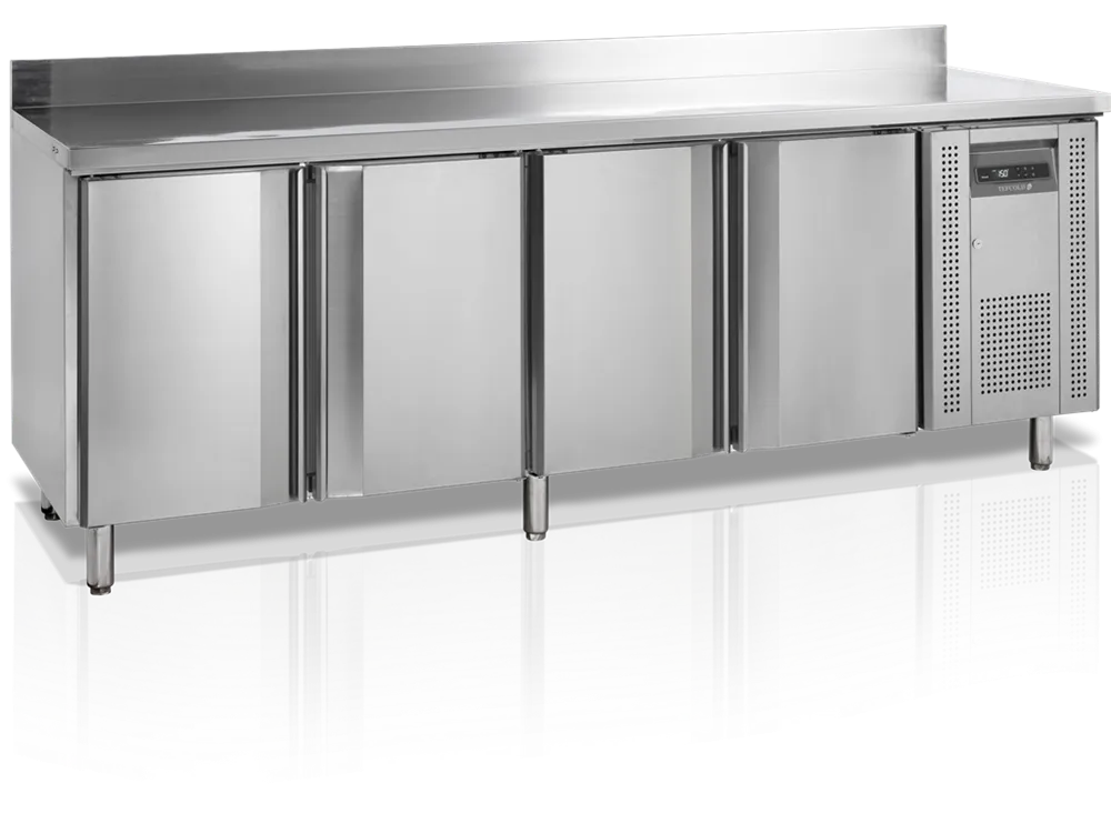 Frigorifero da Banco per Snack con Alzatina - 4 porte - 460 L