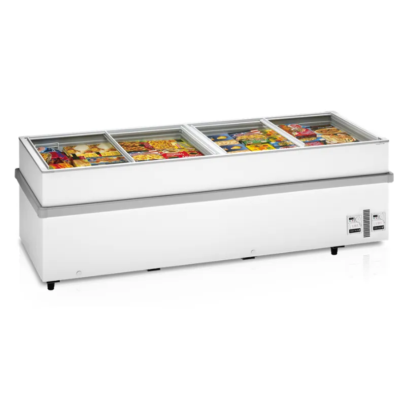 Congelatore Coperchio Scorrevole Vetrato Piatto - 805 L