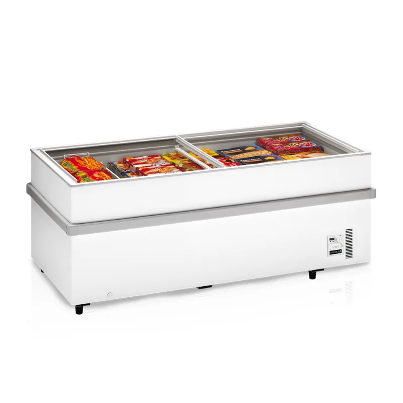 Congelatore Coperchio Scorrevole Vetrato Piatto - 652 L
