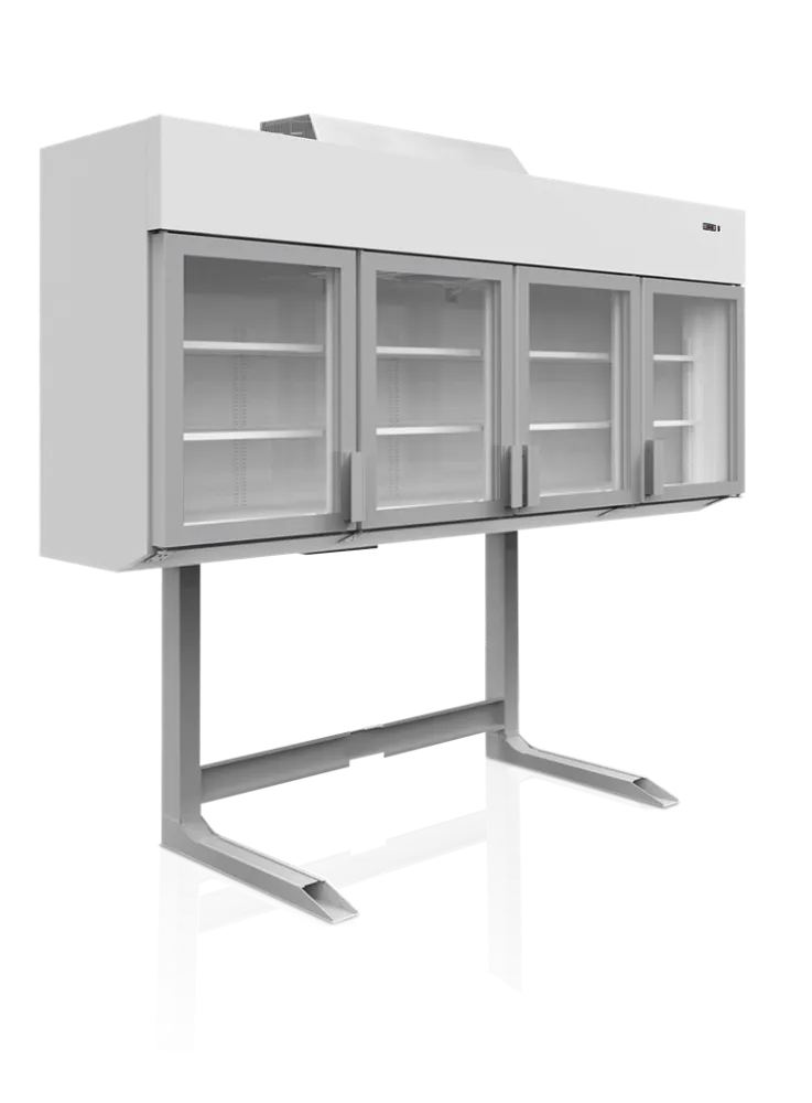 Congelatore Armadio a Muro da Supermercato Bianco - 4 Porte - 650 L