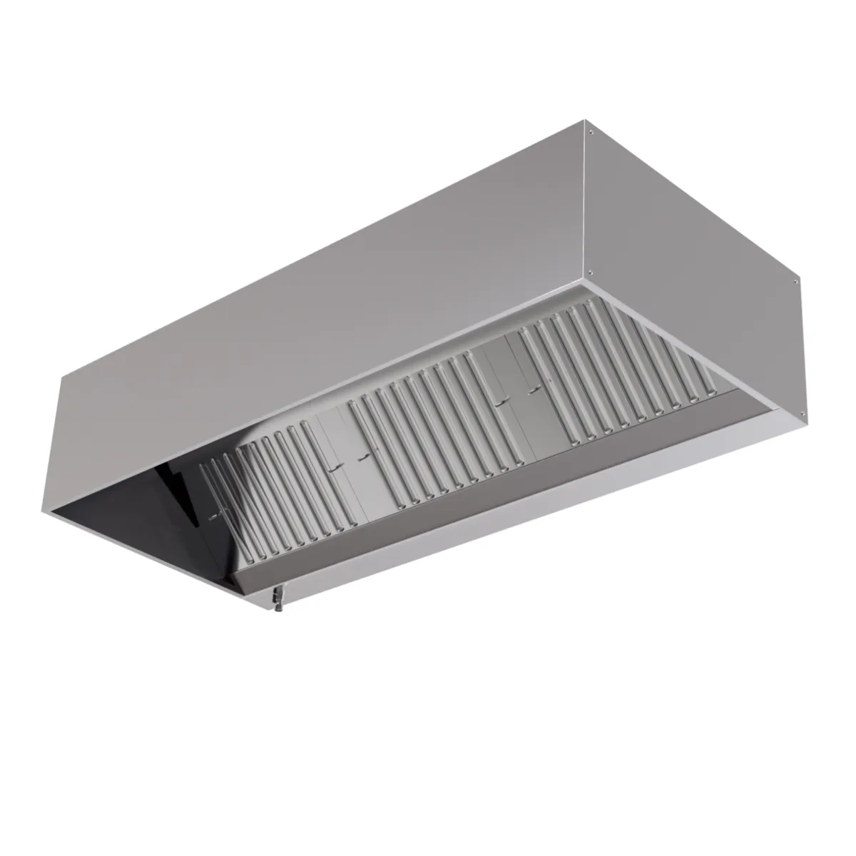 Cappa Cubica Profondità 1100 con Led e Senza Motore - Lunghezza 1400