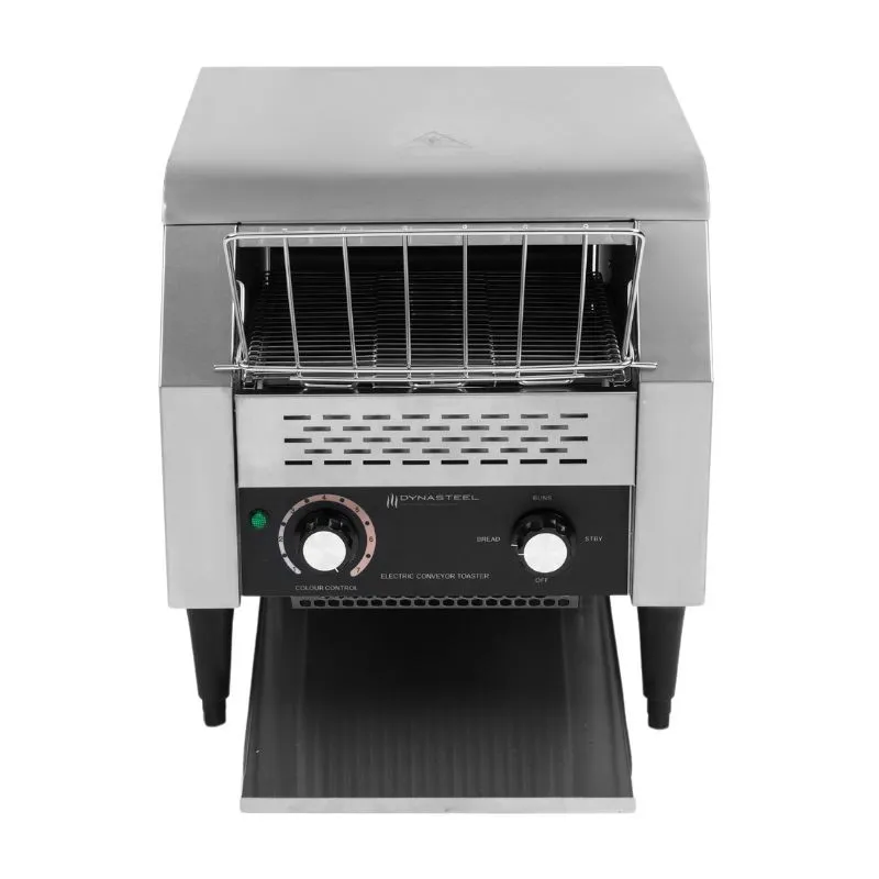 Tostapane a Nastro Professionale 2200 W Inox, Regolazione della Doratura, Selettore Pane/Brioche, Snack & Hotel