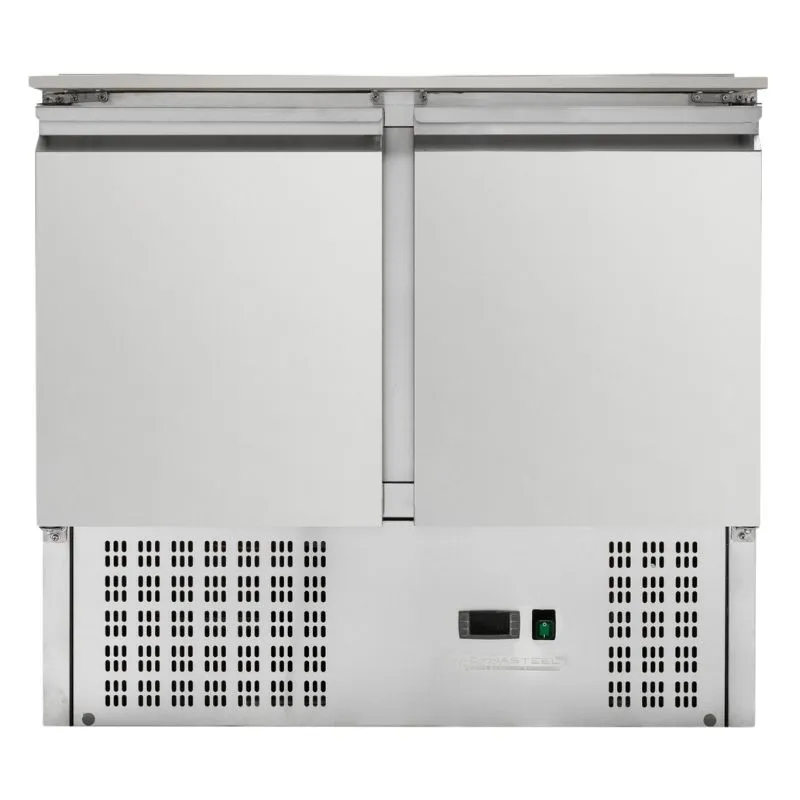 Saladette Compatta 2 Porte con Coperchio Scorrevole - 2 GN 1/1 e 3 GN 1/6