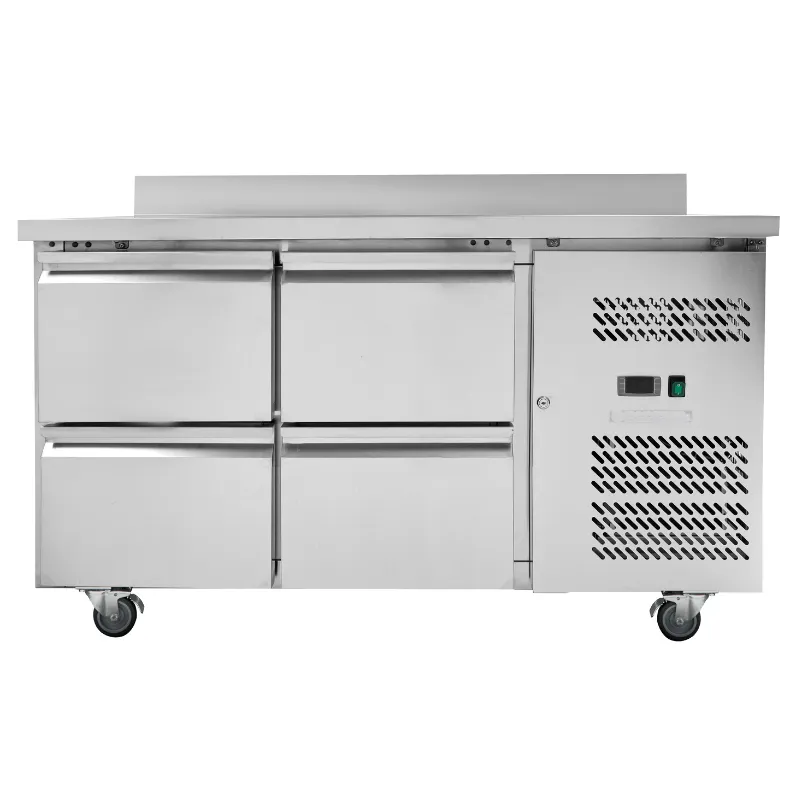 Tavolo Refrigerato Positivo con Alzatina - 4 Cassetti