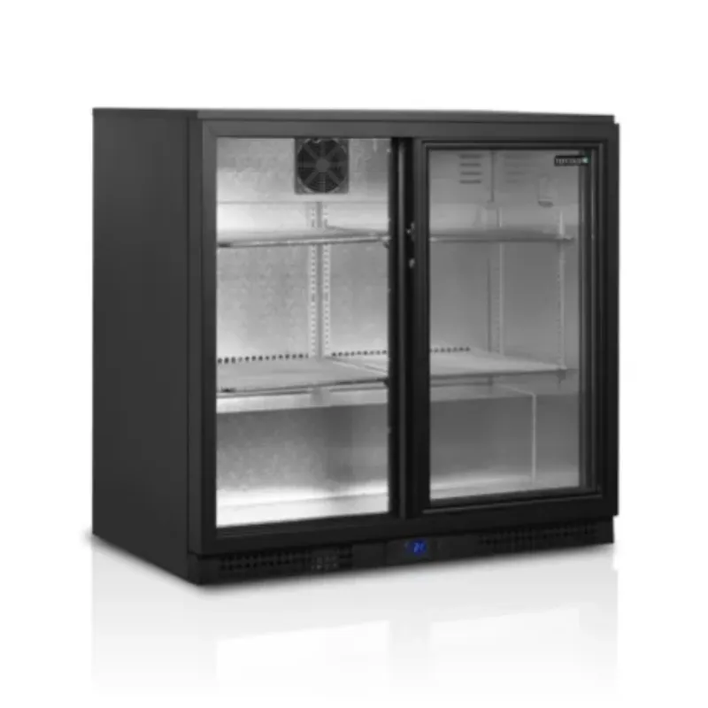 Retrobar Refrigerato 2 Porte in Vetro Scorrevoli - 182 L