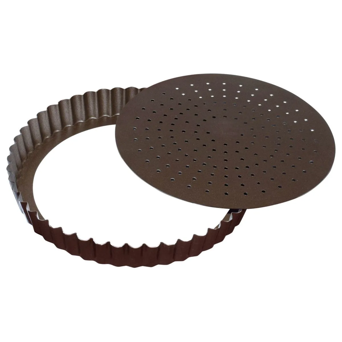 Teglia per crostata ondulata antiaderente con fondo mobile - ⌀ 320 mm