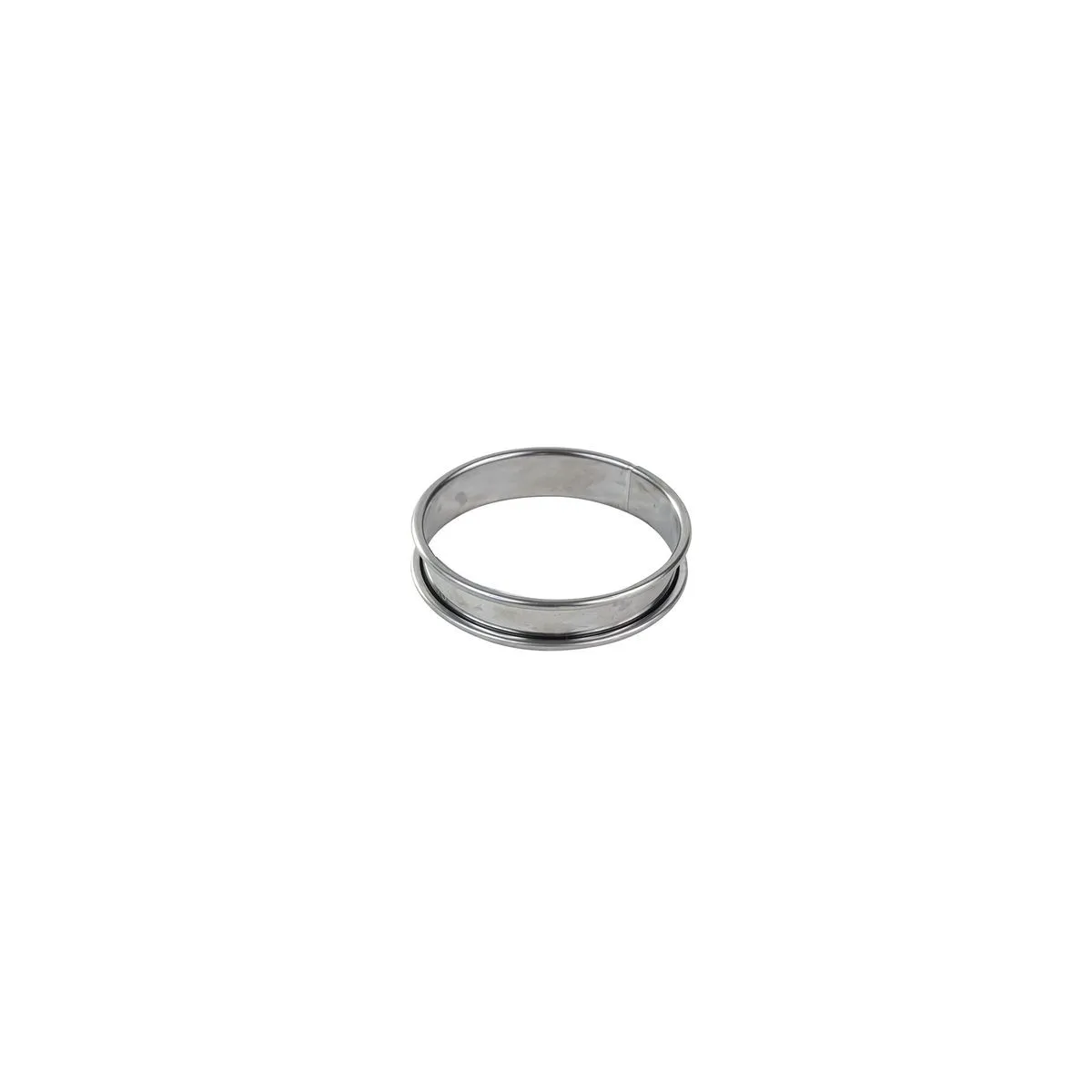 Cerchio per Torta in Acciaio Inox con Bordo Arrotolato - ⌀ 90 mm