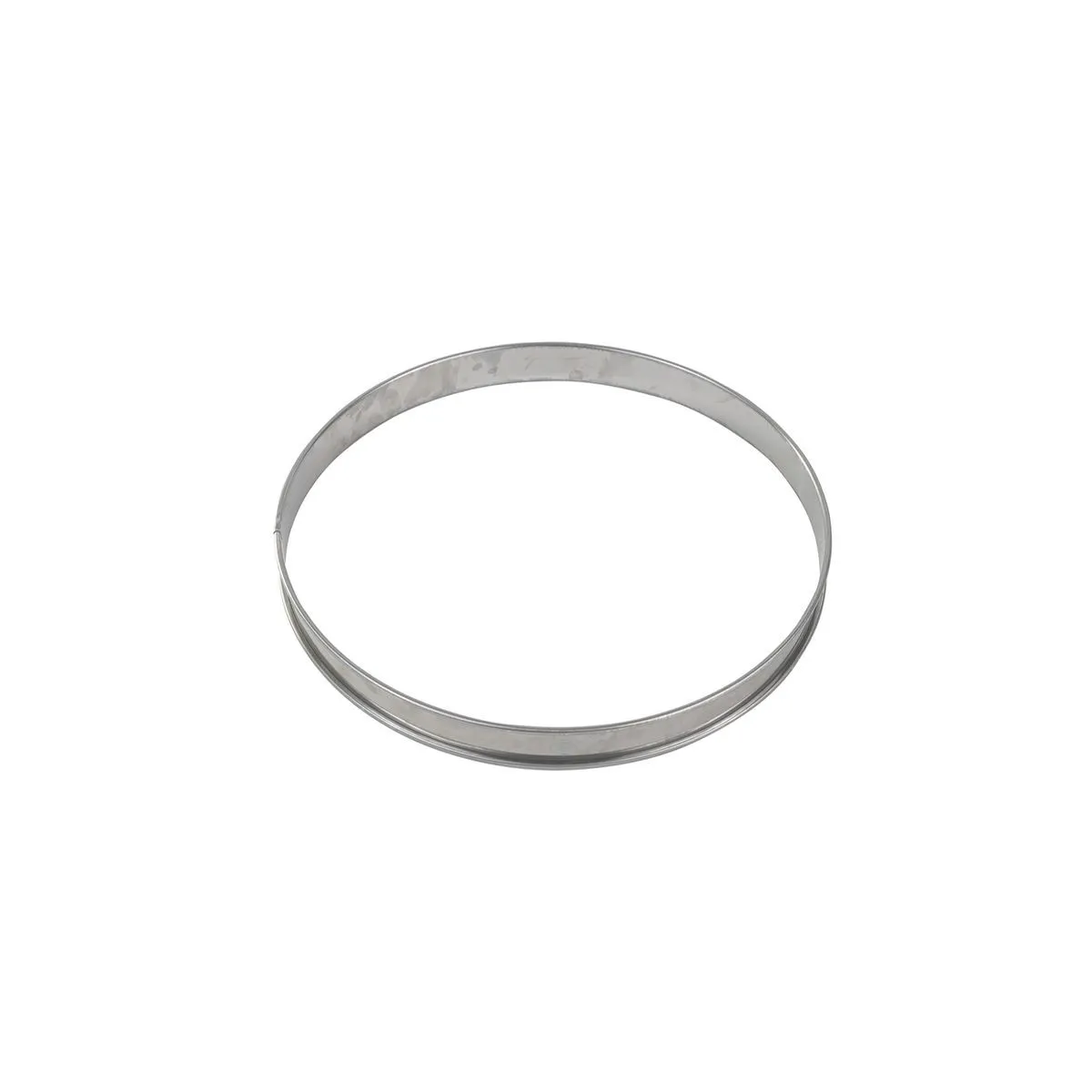 Cerchio per Crostata in Acciaio Inox a Bordo Arrotolato - ⌀ 220 mm