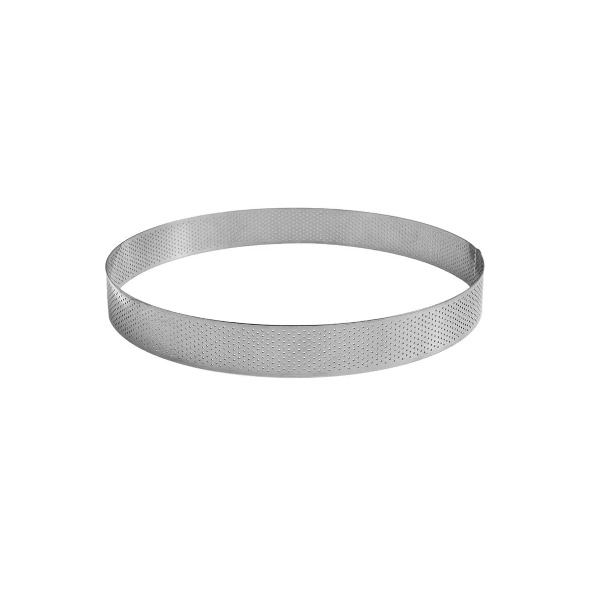 Cerchio per Crostata Forato in Acciaio Inox - ⌀ 260 mm - H 35 mm