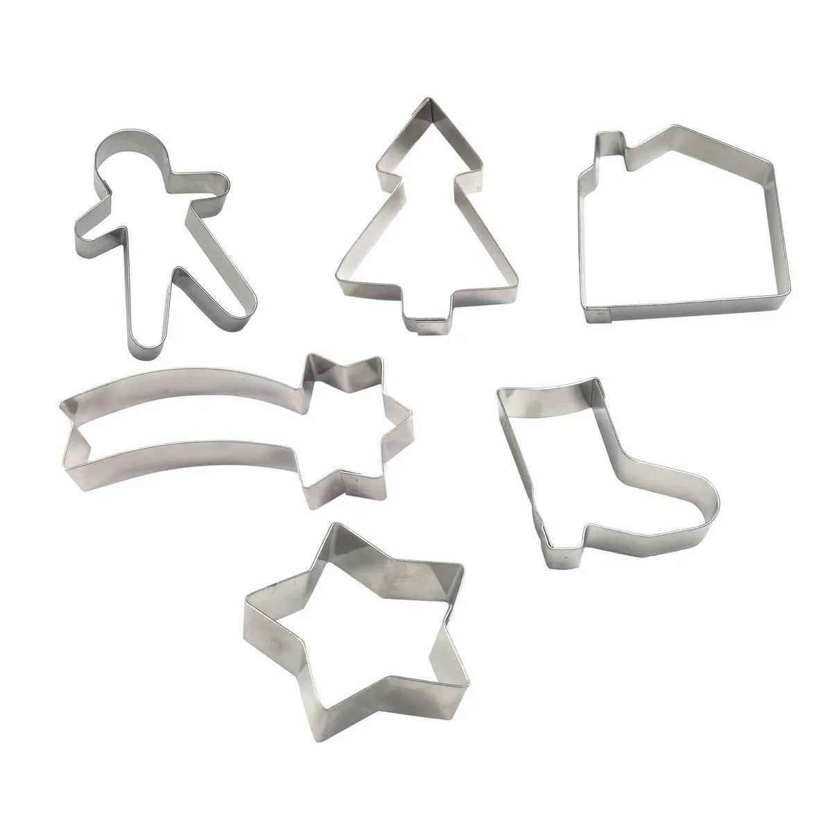 Tagliabiscotti Piccoli Biscotti di Natale in Acciaio Inox - Set di 6