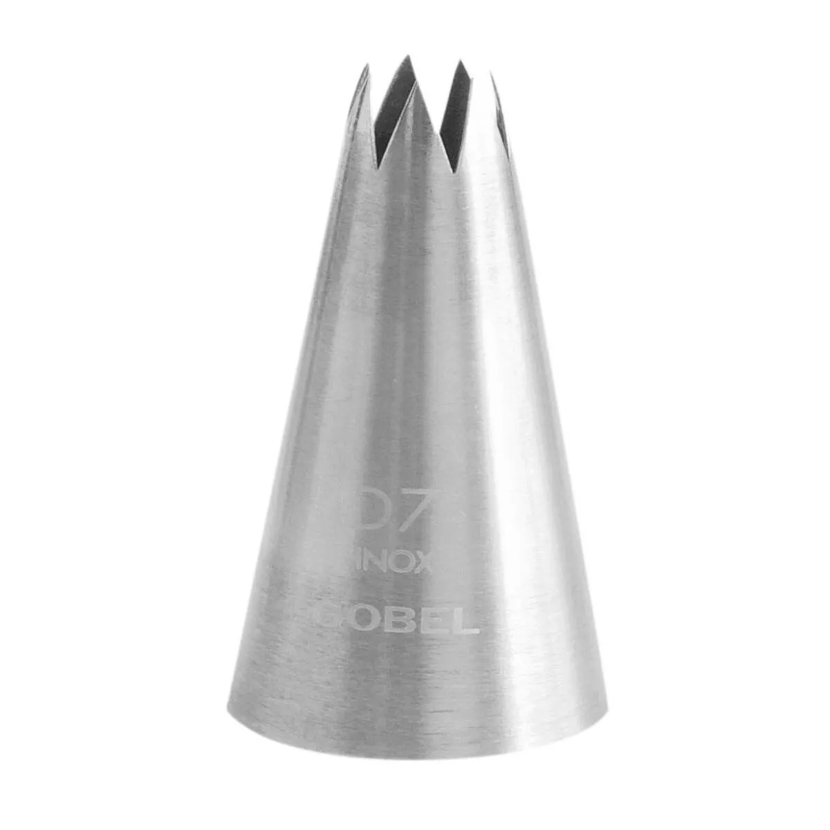 Bocchetta scanalata in acciaio inox a 7 denti - ⌀ 11 mm