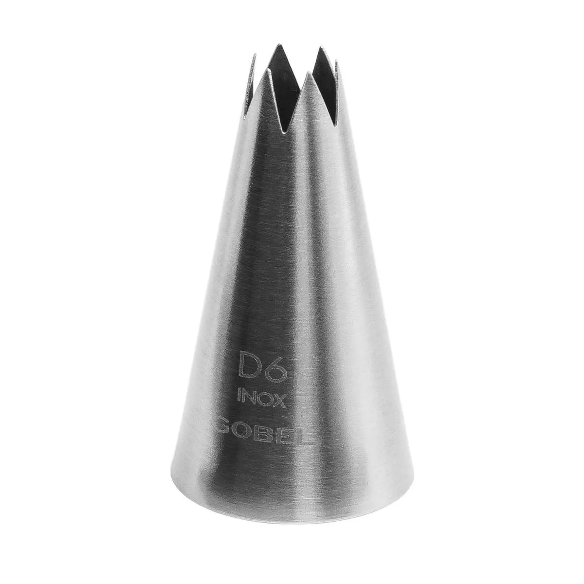Bocchetta Rigata in Acciaio Inox a 6 Denti - ⌀ 11 mm