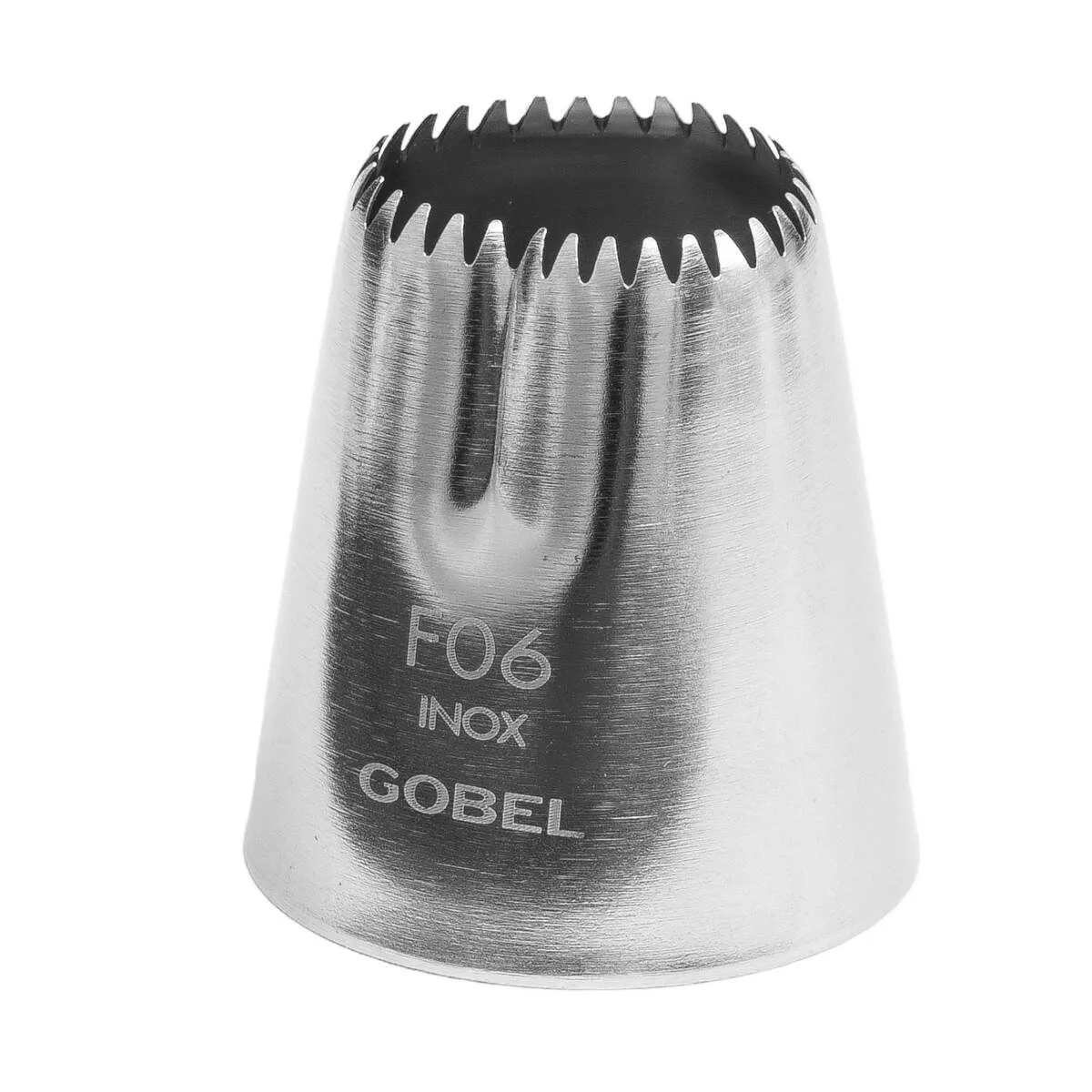 Bocchetta Geometrica Scanalata Cuore in Acciaio Inox - ⌀ 24 mm