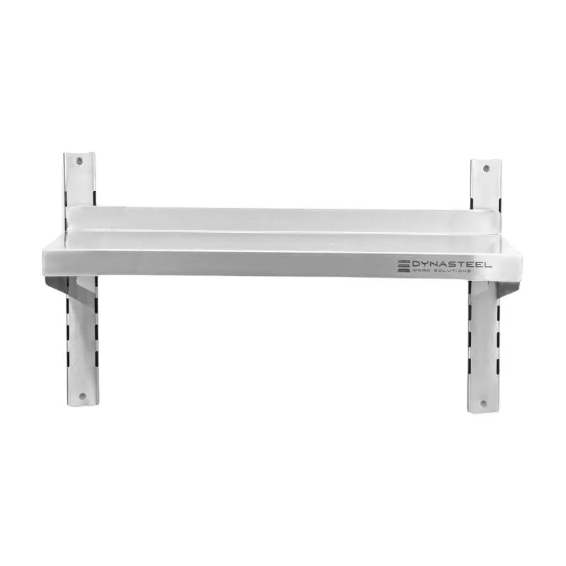 Mensola da Parete in Acciaio Inox su Cremagliere - L 600 x P 300 mm