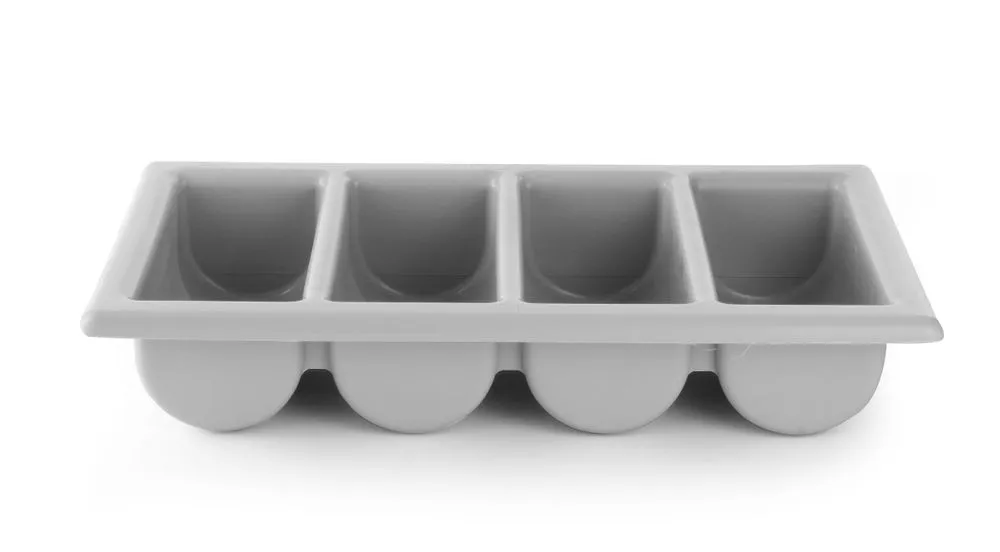 Vassoio portaposate grigio - 4 scomparti