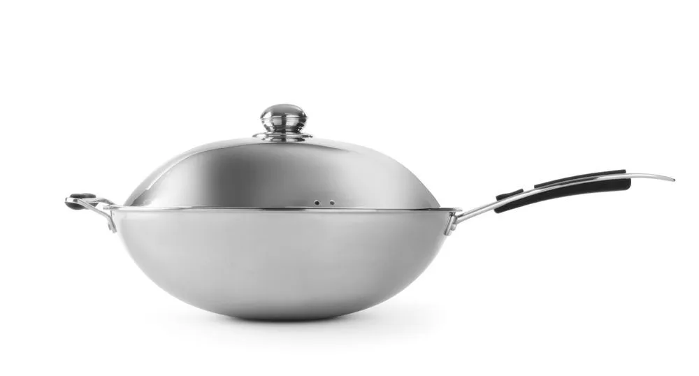 Wok a induzione in acciaio inossidabile