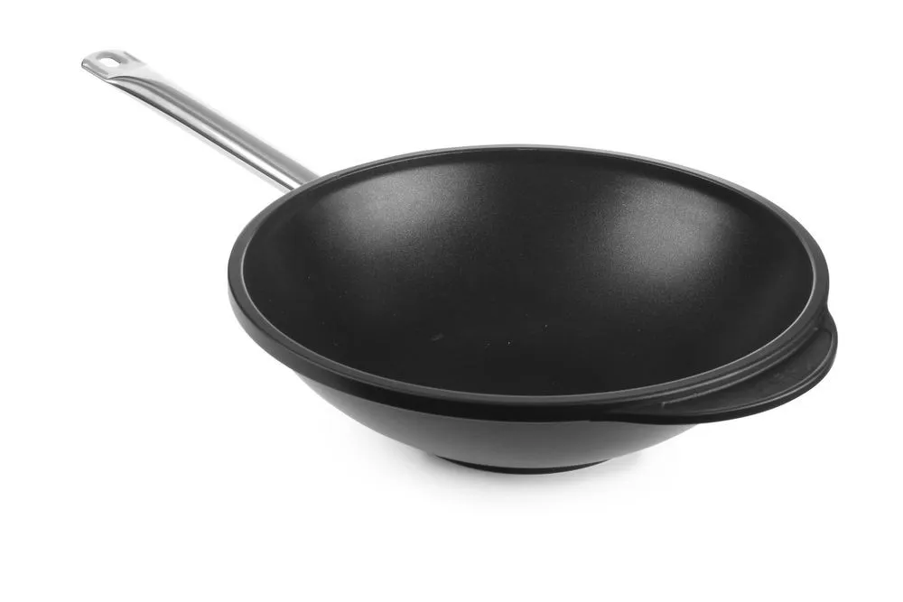 Wok in alluminio pressofuso - 32 cm di diametro