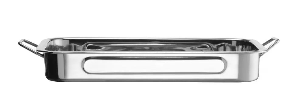 Piatto da forno in acciaio inossidabile - 38,5 x 27,5 x 6 cm