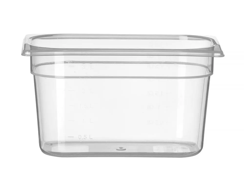 Bacinella Gastronorm GN 1/4 in Polipropilene - Profondità 150 mm - 4 L