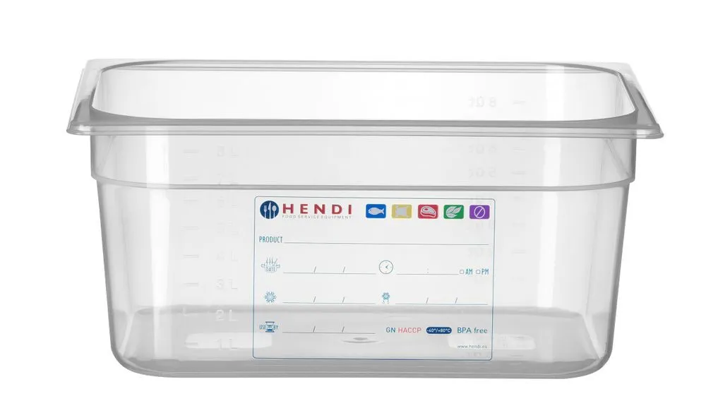 Scatola di stoccaggio Gastronorm GN 1/2 - 9,5 L - H 150 mm