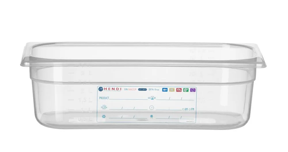 Scatola di stoccaggio Gastronorm GN 1/3 - 4 L - H 100 mm