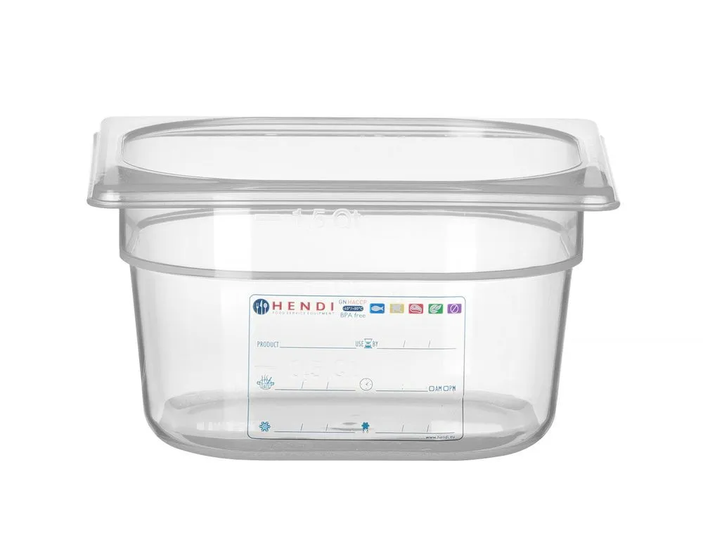 Scatola di stoccaggio Gastronorm GN 1/6 - 1,6 L - H 100 mm