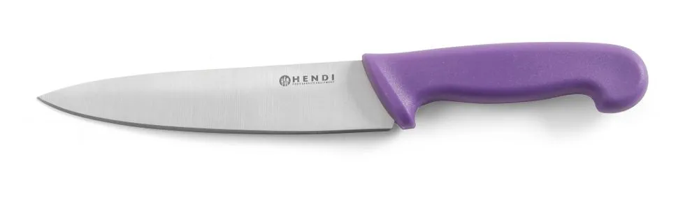 Coltello da chef con manico viola - Lama da 18 cm