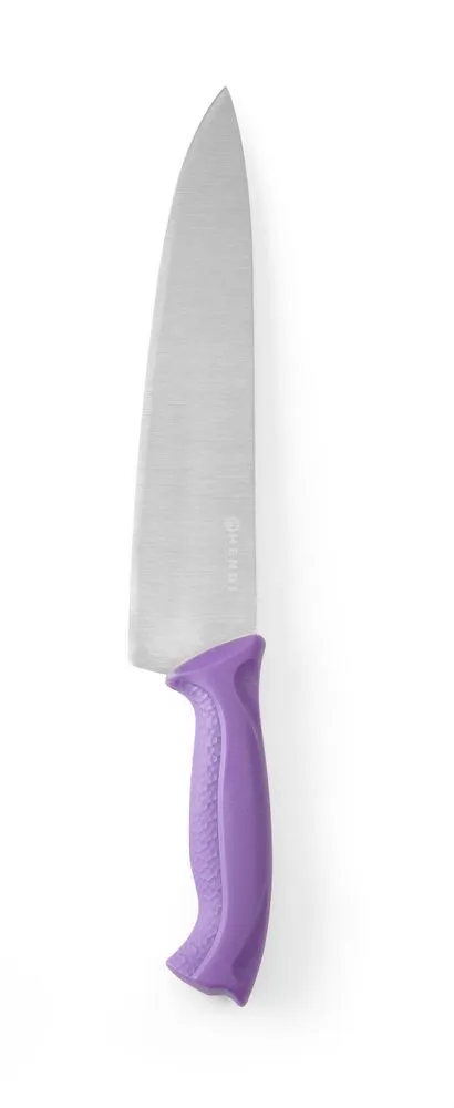 Coltello da chef con manico viola - Lama da 24 cm