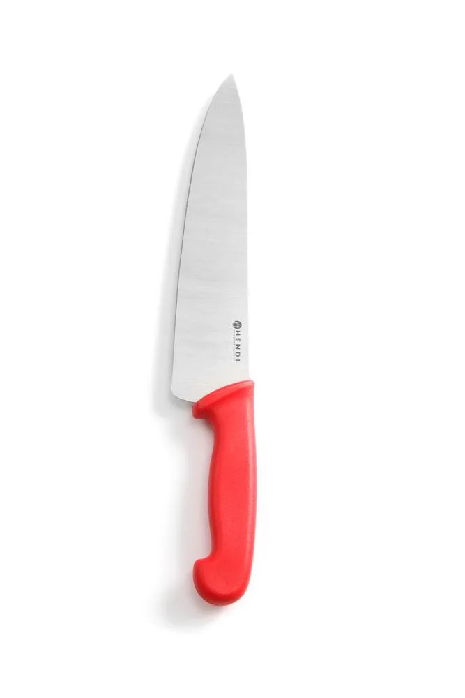 Coltello da Chef Rosso per Carne Cruda - Lama da 24 cm