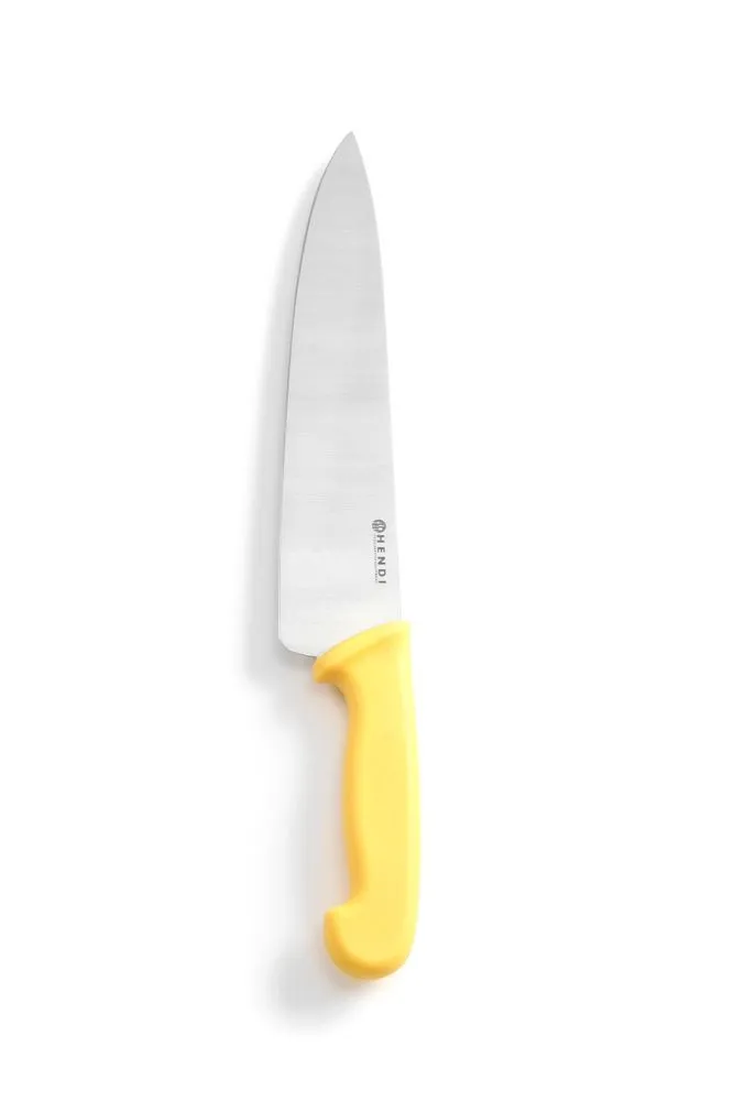 Coltello da chef giallo per pollame - Lama da 24 cm