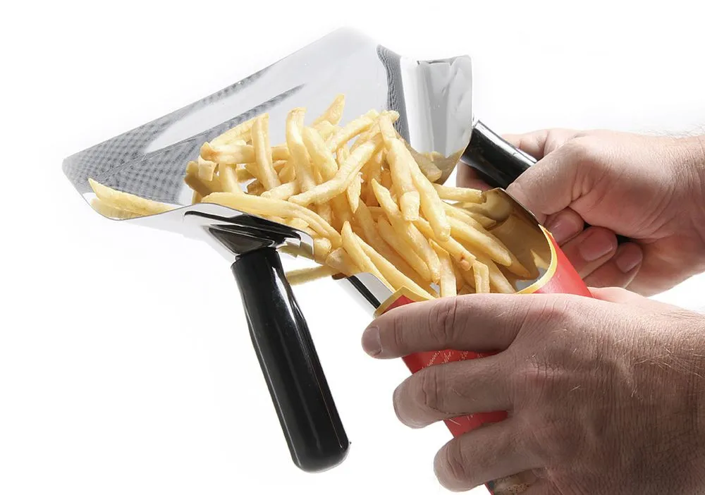 Pala per Patatine Inox con Manici Amovibili - 230 x 200 mm