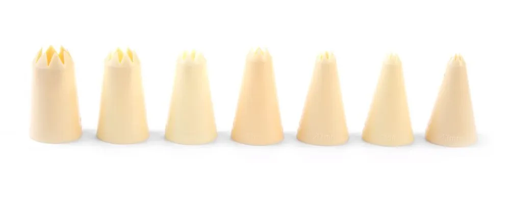 Set di 7 boccole dentellate