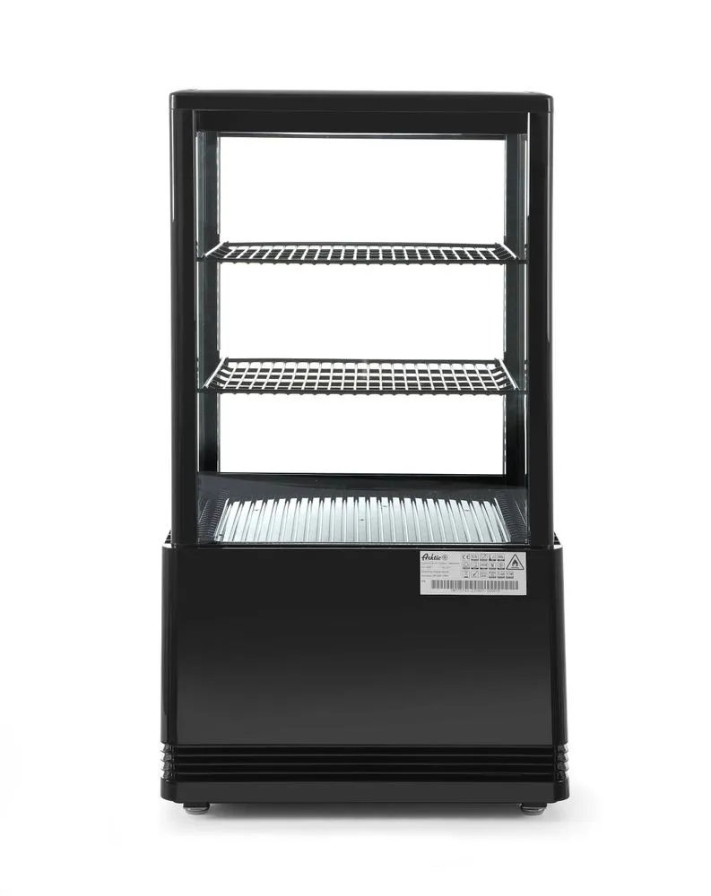 Vetrina refrigerata bianca a 4 lati in vetro - 58 L