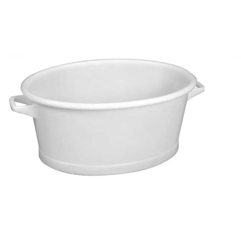 Mastello Ovale Fondo Rinforzato 60L Bianco