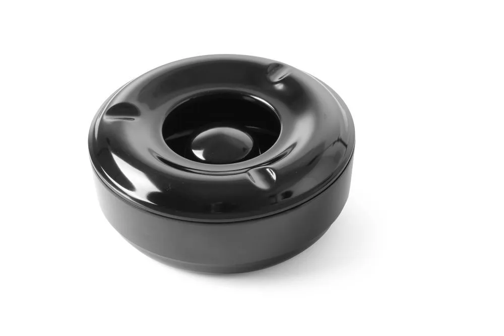Posacenere in Melammina Nero - Diametro 146 mm