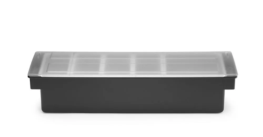 Scatola degli ingredienti - 5 scomparti in ABS nero