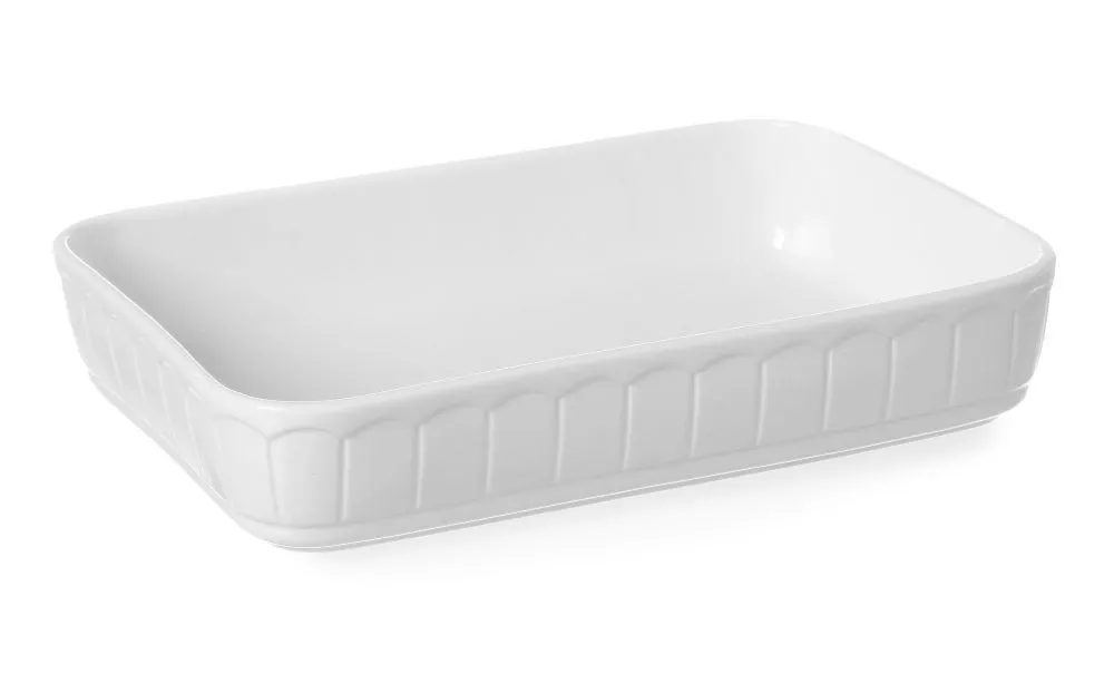 Piatto rettangolare da forno in porcellana - 330 x 225 mm