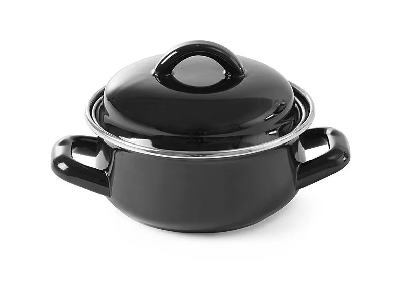 Marmitta Nera con Coperchio - 0,6 L