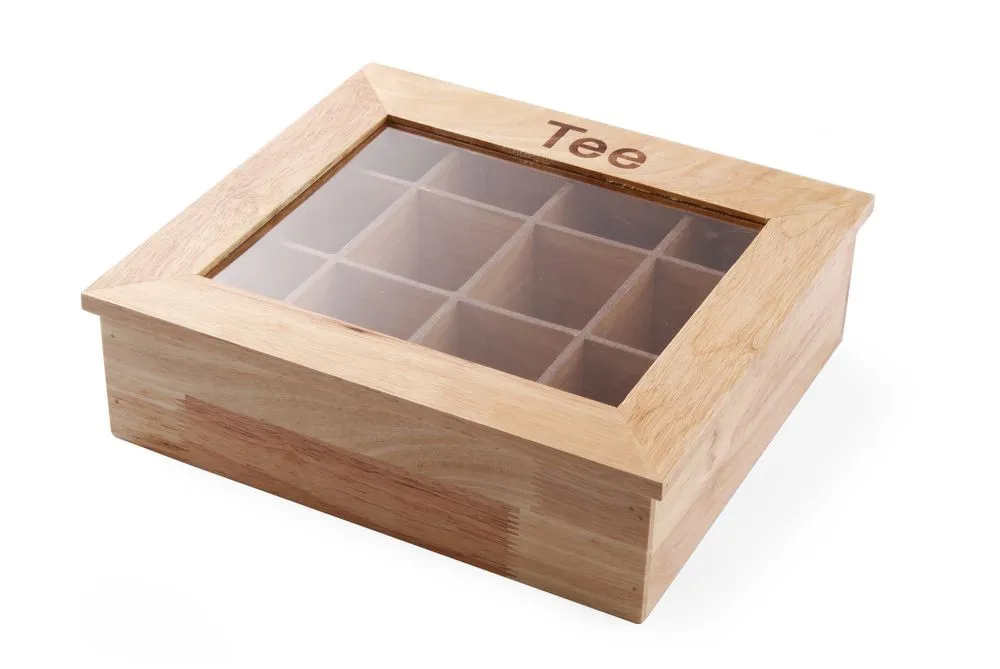 Scatola del tè in legno