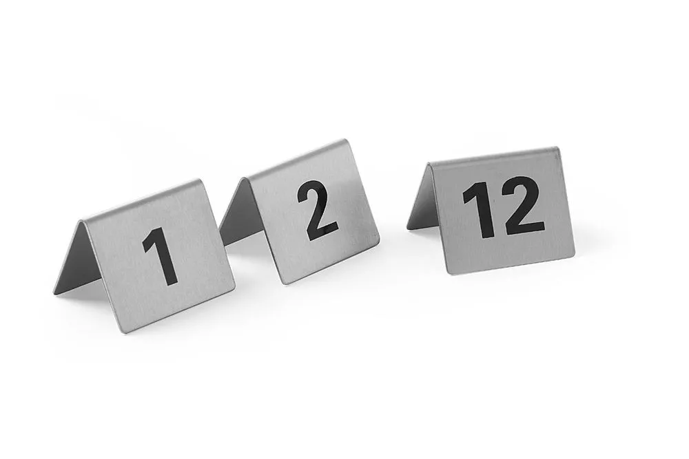 Set di 12 cavalletti da tavolo numerati da 1 a 12