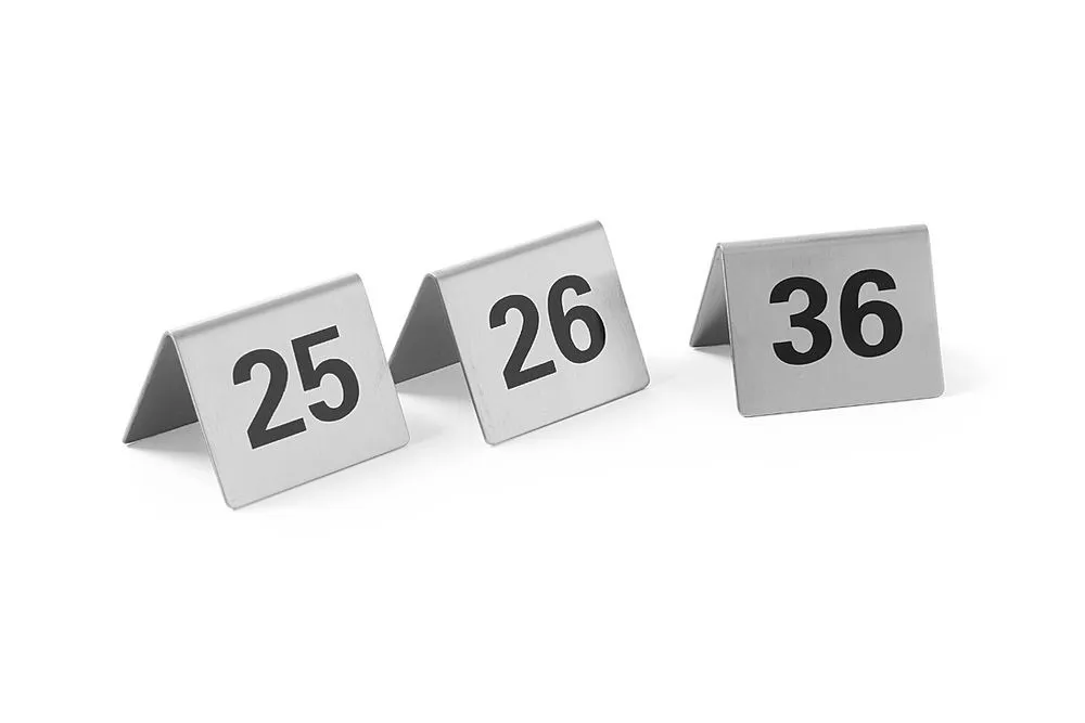 Set di 12 cavalletti da tavolo numerati da 25 a 36