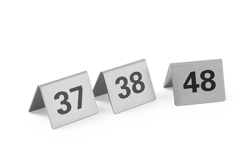 Set di 12 cavalletti da tavolo numerati da 37 a 48
